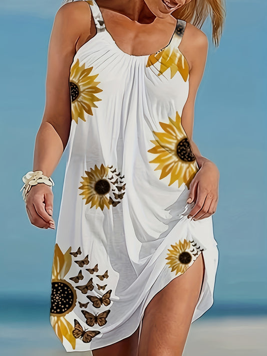 Robe imprimée tournesols