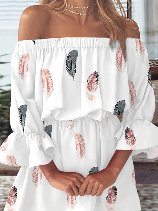 robe blanche avec plume