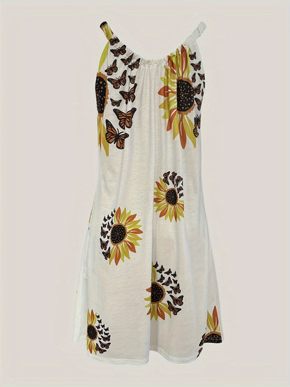 Robe imprimée tournesols