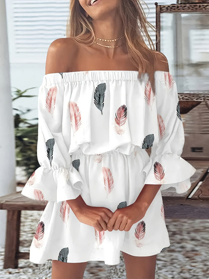 robe blanche avec plume