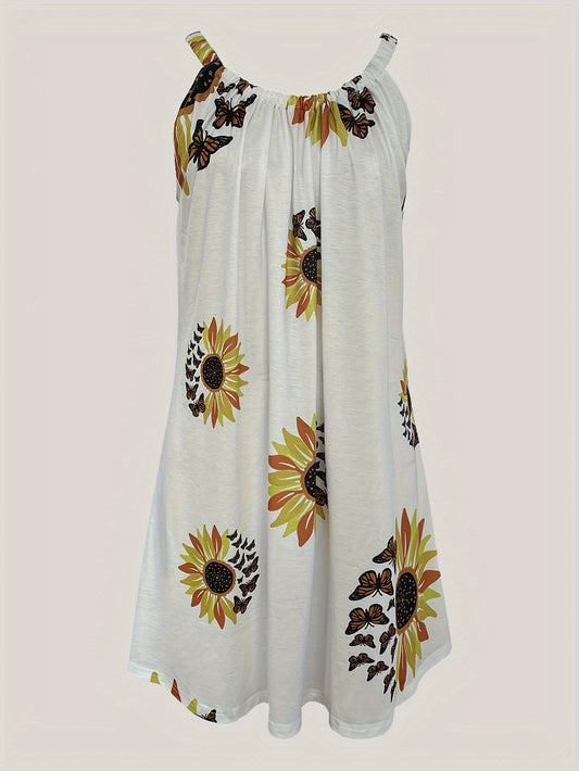 Robe imprimée tournesols